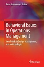 Behavioral Issues in Operations Management