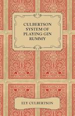 Culbertson System of Playing Gin Rummy