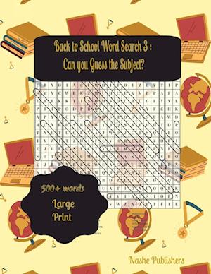 Back to School Word Search Puzzles 3