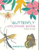 Butterfly Coloring Book: Butterfly Coloring Book for Kids: Butterflys Coloring Book For kids | 40 Big, Simple and Fun Designs: Ages 3-8, 8.5 x 11 Inc