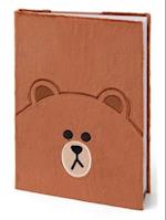 Line Friends Plush Notebook (Brown)