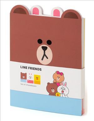 Line Friends Set of 3 Notebooks