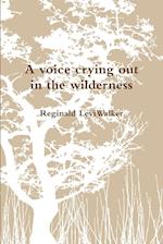 A voice crying out in the wilderness 