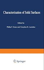 Characterization of Solid Surfaces