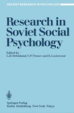 Research in Soviet Social Psychology