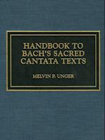 Handbook to Bach's Sacred Cantata Texts