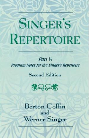 Singer's Repertoire, Part V