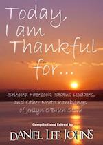 Today, I am Thankful for...