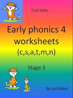 Early Phonics 4 Worksheets (c,s,a,t,m,n)