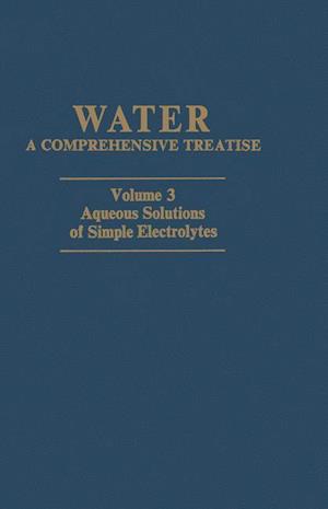 Aqueous Solutions of Simple Electrolytes