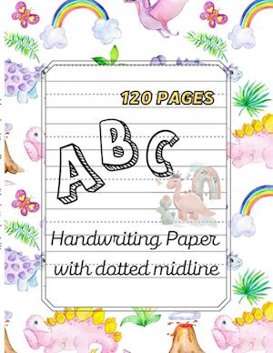 ABC Handwriting paper with dotted midline.
