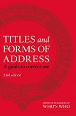 Titles and Forms of Address