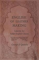 English of Leather Making - Lessons for Adult English Classes