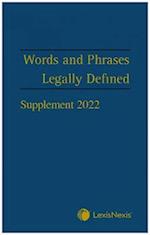 Words and Phrases Legally Defined 2022 Supplement