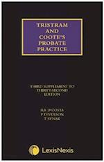 Tristram and Coote's Probate Practice Third Supplement to the 32nd edition