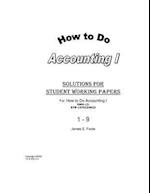 How to Do Accounting I Solutions for Chapter 1 - 9