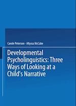 Developmental Psycholinguistics