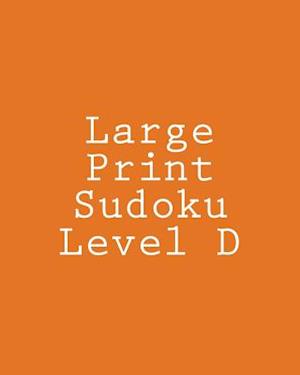 Large Print Sudoku Level D