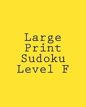 Large Print Sudoku Level F