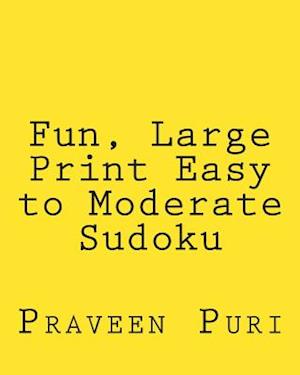 Fun, Large Print Easy to Moderate Sudoku