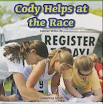 Cody Helps at the Race