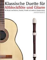 Klassische Duette Für Altblockflöte Und Gitarre