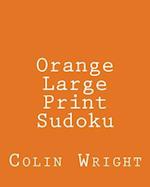 Orange Large Print Sudoku