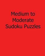 Medium to Moderate Sudoku Puzzles