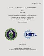 Final Environmental Assessment for Sbe, Inc. Electric Drive Vehicle Battery and Component Manufacturing Initiative Application Power Ring Manufacturin