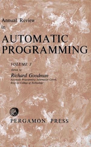 Annual Review in Automatic Programming