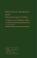 Behavioral Research and Government Policy