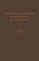 Contributions to Survey Sampling and Applied Statistics