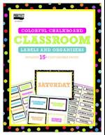 Colorful Chalkboard Classroom Labels and Organizers