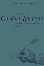 A Checklist of Canadian Literature and Background Materials 1628-1960