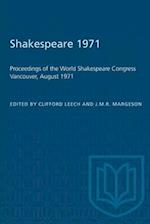 Shakespeare 1971 : Proceedings of the World Shakespeare Congress Vancouver, August 1971 