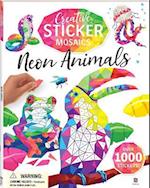 Creative Sticker Mosaics: Neon Animals