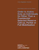 Order to Active Duty as Individuals for Other Than a Presidential Selected Reserve Call-Up, Partial or Full Mobilization
