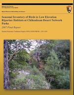 Seasonal Inventory of Birds in Low Elevation Riparian Habitats at Chihuahuan Desert Network Park