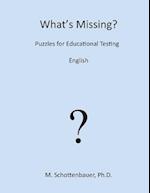 What's Missing? Puzzles for Educational Testing