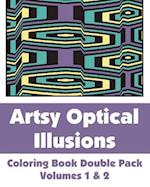 Artsy Optical Illusions Coloring Book Double Pack (Volumes 1 & 2)