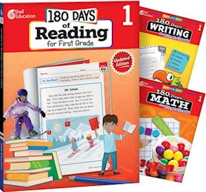 180 Days of Reading, Writing, and Math for First Grade 3-Book Set