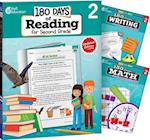 180 Days of Reading, Writing and Math for Second Grade 3-Book Set