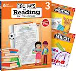 180 Days of Reading, Writing and Math for Third Grade 3-Book Set