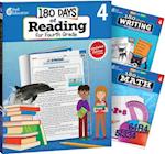 180 Days of Reading, Writing and Math for Fourth Grade 3-Book Set