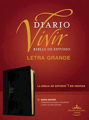 Biblia de Estudio del Diario Vivir Rvr60, Letra Grande (Letra Roja, Sentipiel, Negro/Ónice, Índice)
