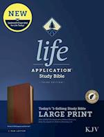 KJV Life Application Study Bible, Third Edition, Large Print (Red Letter, Leatherlike, Brown/Mahogany, Indexed)