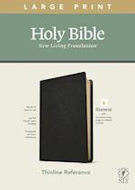 NLT Large Print Thinline Reference Bible, Filament Enabled Edition (Red Letter, Genuine Leather, Black)
