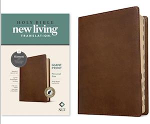 NLT Personal Size Giant Print Bible, Filament Enabled Edition (Red Letter, Leatherlike, Rustic Brown, Indexed)