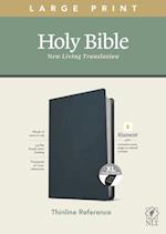 NLT Large Print Thinline Reference Bible, Filament Enabled Edition (Red Letter, Genuine Leather, Blue, Indexed)