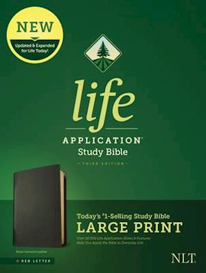 NLT Life Application Study Bible, Third Edition, Large Print (Red Letter, Genuine Leather, Black)